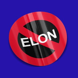 Lot de 2 stickers Anti Elon, stickers en vinyle pour ordinateur portable, voiture, livre, bouteille d'eau, casque ..
