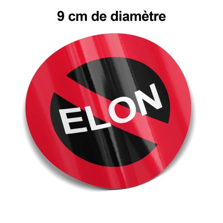 Lot de 2 stickers Anti Elon, stickers en vinyle pour ordinateur portable, voiture, livre, bouteille d'eau, casque ..