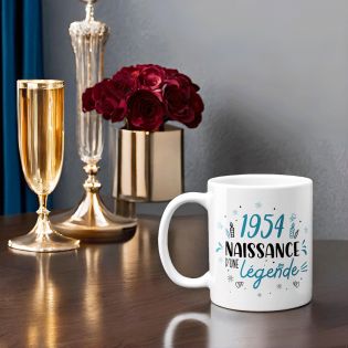 Mug anniversaire 1954 - Naissance d'une légende - 33 cl, céramique - Imprimé en France