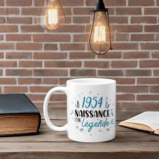 Mug anniversaire 1954 - Naissance d'une légende - 33 cl, céramique - Imprimé en France