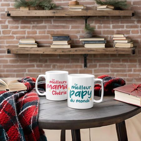 Pack cadeau papy mamie - 2 mugs 
