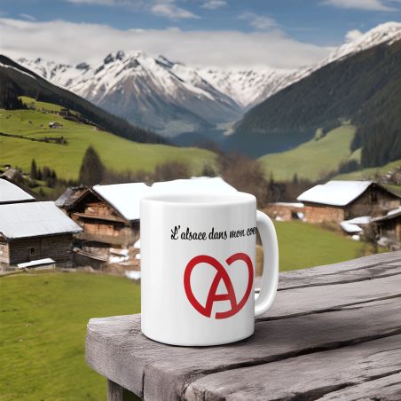 Mug en céramique blanc personnalisé avec Texte et Photo · Cadeau pratique pour amateur de café