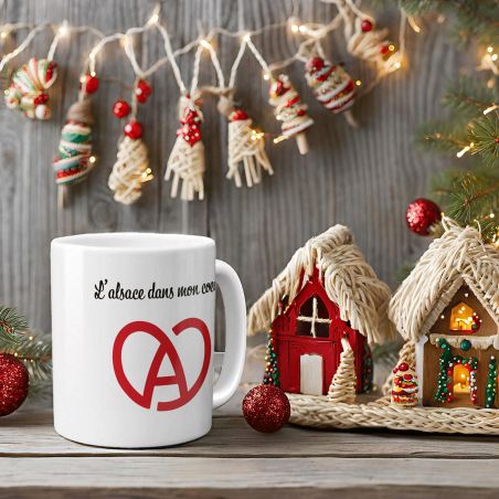Mug en céramique blanc personnalisé avec Texte et Photo · Cadeau pratique pour amateur de café