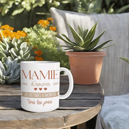 Mug en céramique Mamie d'amour - 33 cl, Céramique - Imprimé en France