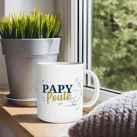 Mug en céramique Papy poule - 33 cl, Céramique - Imprimé en France