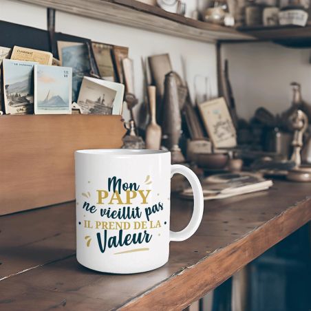 Mug en céramique Papy ne vieillit pas - 33 cl, Céramique - Imprimé en France