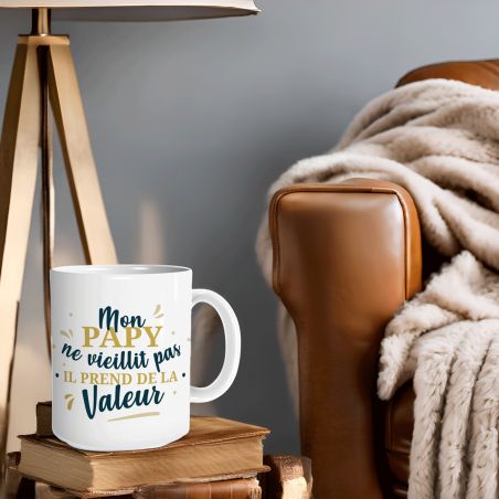 Mug en céramique Papy ne vieillit pas - 33 cl, Céramique - Imprimé en France