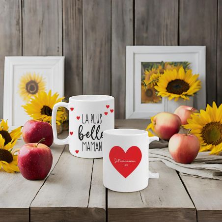 Mug personnalisé | La plus belle des mamans - 33 cl, Céramique - Imprimé en France