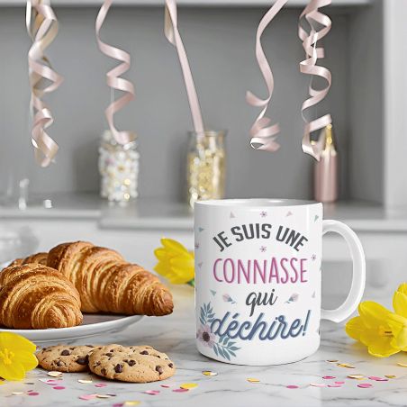 Mug humour Bonne humeur du matin - Ta gueule - Idée cadeau rigolo pour anniversaire - Tasse couple originale Noël 