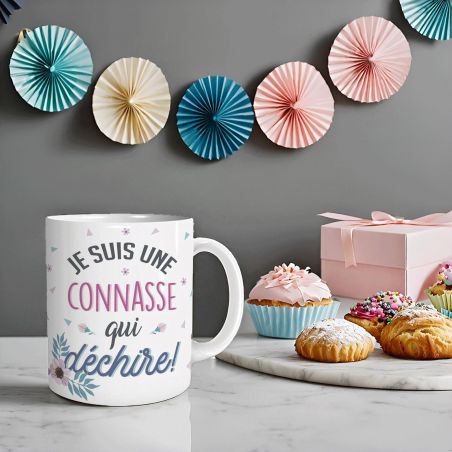 Mug humour Bonne humeur du matin - Ta gueule - Idée cadeau rigolo pour anniversaire - Tasse couple originale Noël 