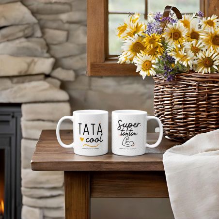 Mug humour Bonne humeur du matin - Ta gueule - Idée cadeau rigolo pour anniversaire - Tasse couple originale Noël 