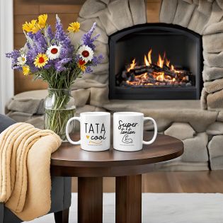 Mug humour Bonne humeur du matin - Ta gueule - Idée cadeau rigolo pour anniversaire - Tasse couple originale Noël 