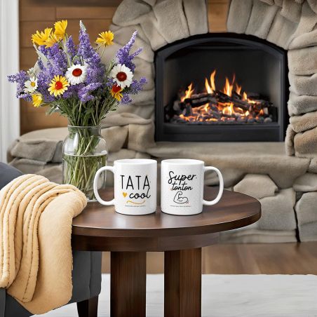 Mug humour Bonne humeur du matin - Ta gueule - Idée cadeau rigolo pour anniversaire - Tasse couple originale Noël 