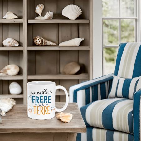 Mug en céramique Meilleur frère de la terre - 33 cl, Céramique - Imprimé en France