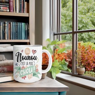 Mug en céramique Ma nounou c'est la plus chou - 33 cl, Céramique - Imprimé en France