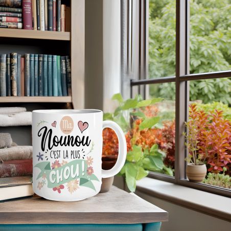 Mug en céramique Ma nounou c'est la plus chou - 33 cl, Céramique - Imprimé en France