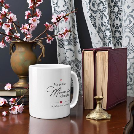 mugs et tasses à café : Mug personnalisable en céramique - ma petite mamie chérie - 33 cl, Céramique - Imprimé en France