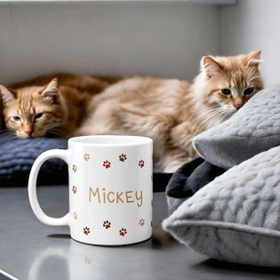 Mug Chien Photo & Prénom personnalisé | Amoureux des animaux - 33 cl, Céramique - Imprimé en France