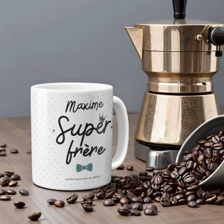 mugs et tasses à café : Mug personnalisable en céramique - Super Frère - 33 cl, Céramique - Imprimé en France