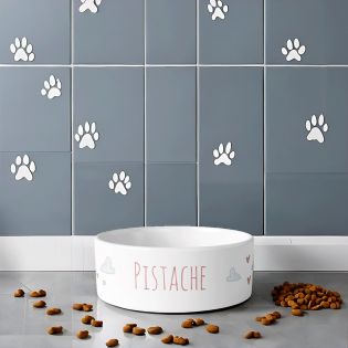 Gamelle en céramique pour chat personnalisée | Motifs nuages