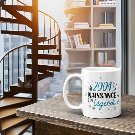 Mug anniversaire 2004 - Naissance d'une légende - 33 cl, céramique - Imprimé en France