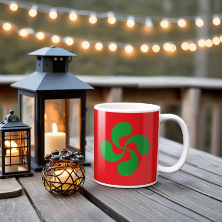 Mug Basque un jour Basque toujours - Tasse cadeau symbole Basque - 33 cL, Céramique - Imprimé en France