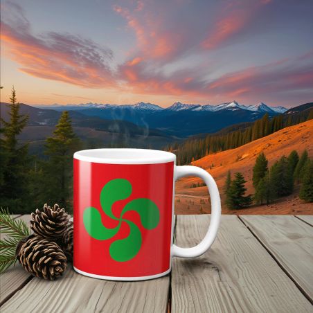 Mug Basque un jour Basque toujours - Tasse cadeau symbole Basque - 33 cL, Céramique - Imprimé en France