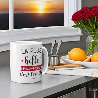 mugs et tasses à café : Mug personnalisable en céramique - La plus Belle Maman - 33 cl, Céramique - Imprimé en France