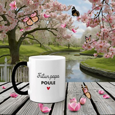 Customizable thermoreactive surprise magic mug with ultrasound photo · Pregnancy announcement gift