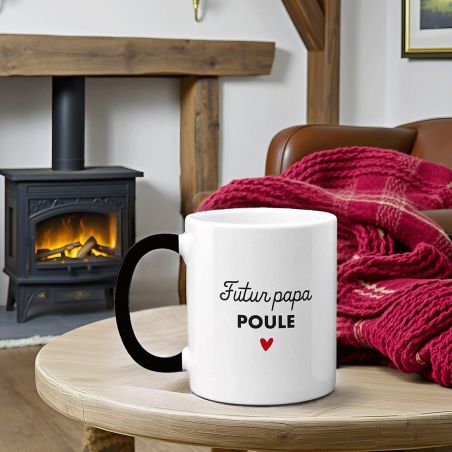 Customizable thermoreactive surprise magic mug with ultrasound photo · Pregnancy announcement gift