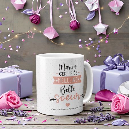 Certified Best Sister-in-law Customizable Mug
