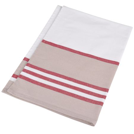 Personalized Kitchen Towel | Red Stripes