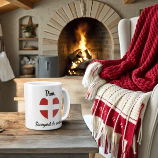 Mug en céramique blanc personnalisé avec Texte | Savoie - 33 cl, Céramique - Imprimé en France