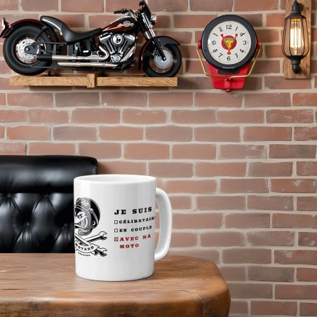 Mug en céramique Motard, 33 cl- Imprimé en France