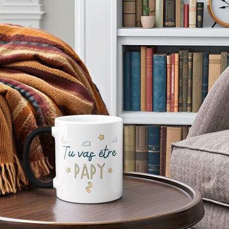 Mug Magique "tu vas être papy" - 33 cl, céramique - Imprimé en France