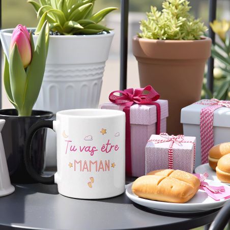 Mug Magique "tu vas être maman" - 33 cl, céramique - Imprimé en France