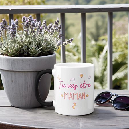 Mug Magique "tu vas être maman" - 33 cl, céramique - Imprimé en France