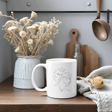 Mug en céramique Il n'y a que Toi qui rime avec Moi , Couple Hommes - 33 cl, Céramique - Imprimé en France