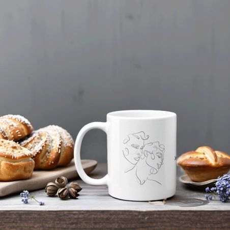 Mug en céramique Il n'y a que Toi qui rime avec Moi , Couple Hommes - 33 cl, Céramique - Imprimé en France