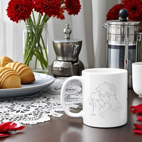 Mug en céramique Il n'y a que Toi qui rime avec Moi , Couple Hétéro - 33 cl, Céramique - Imprimé en France