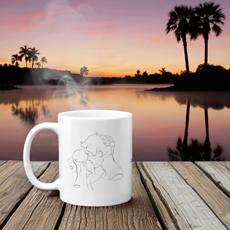 Mug en céramique Il n'y a que Toi qui rime avec Moi , Couple Hétéro - 33 cl, Céramique - Imprimé en France