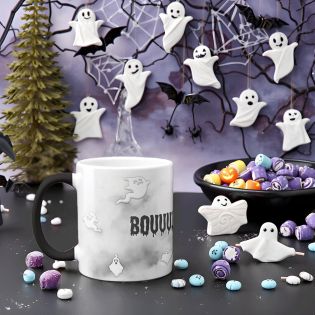 Mug surprise thermo réactif personnalisé · Fantômes - 33 cl, Céramique - Imprimé en France