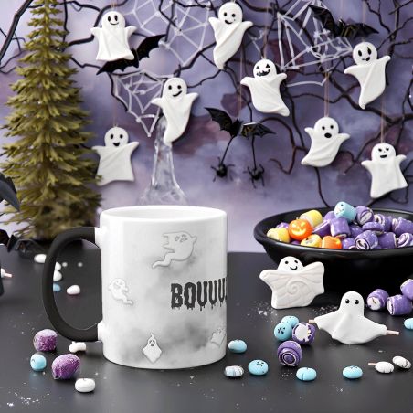 Mug surprise thermo réactif personnalisé · Fantômes - 33 cl, Céramique - Imprimé en France