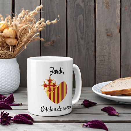 Mug en céramique blanc personnalisé avec Texte | Languedoc Roussillon - Occitanie - 33 cl, Céramique - Imprimé en France