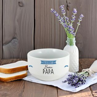 Bol personalisé Prénom pour petit déjeuner modèle Meilleur Beau Papa - Idée cadeau beau papa 