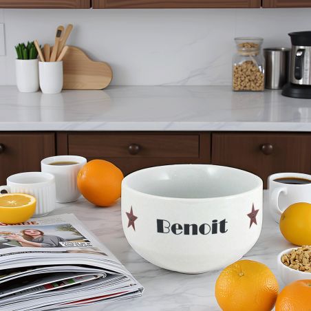 Bol à céréales petit déjeuner personnalisé avec prénom - Walk of Fame