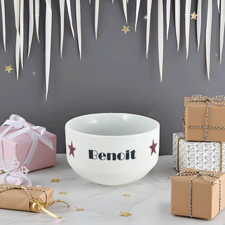 Personalized breakfast cereal bowl with first name - Walk of Fame