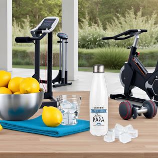 Bouteille isotherme personnalisable prénom - Inox, 50 cL - Modèle Certifié Meilleur Beau Papa - Cadeau Beau-Père