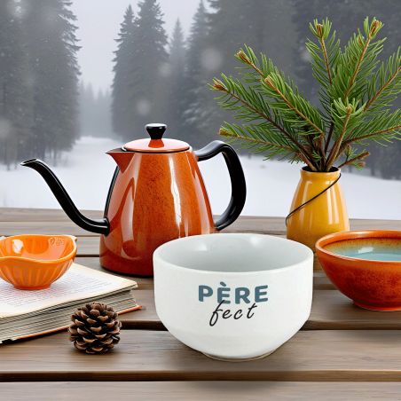 Bol petit déjeuner personnalisable · Père-fect · Cadeau anniversaire papa ou fête des pères
