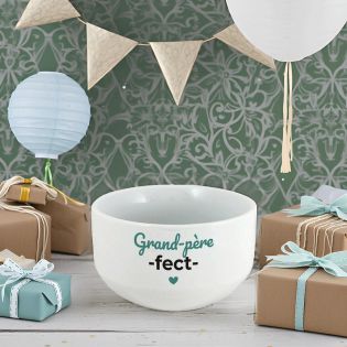 Bol petit déjeuner personnalisable Grand-père-fect · Idée cadeau personnalisé pour papy